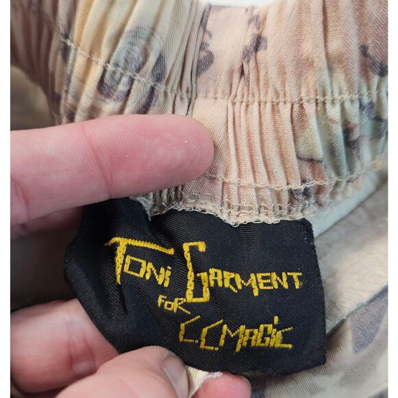 Floral 8 Pleated Vintage Skirt w Pockets 80's Toni Garment for CC Magic Neutral+ - Picture 3 of 8